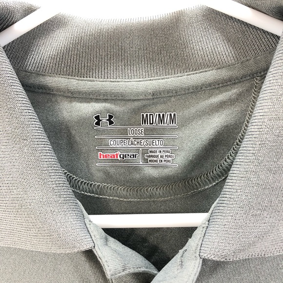 Under Armour Men’s Polo Shirt Gray S/S Size M - Picture 3 of 6